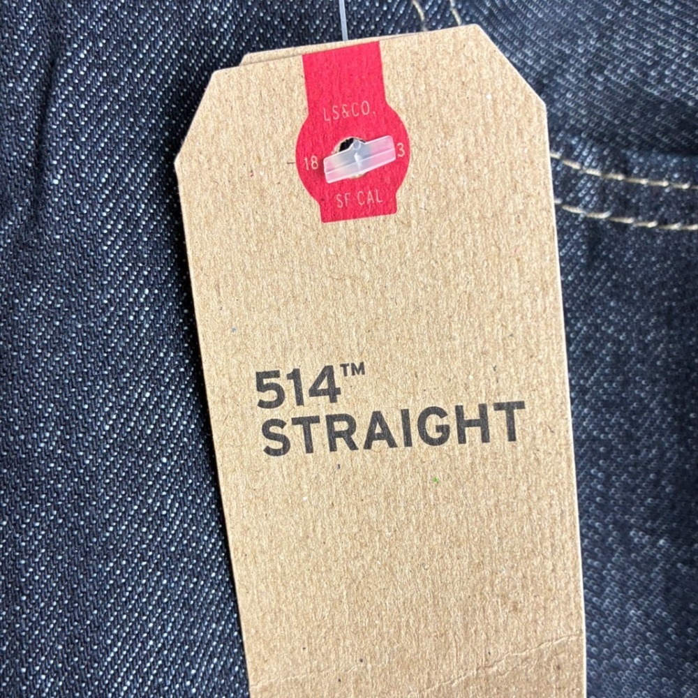 Levi's 514 Straight Jeans Mens 40x32 Dark Wash 100% Cotton NWT Regular Fit Denim - Picture 10 of 11